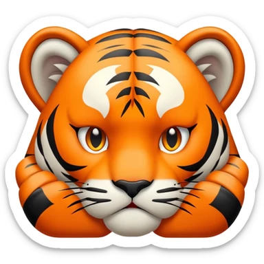 facepalm tiger face for Twitch emote sticker