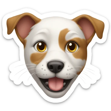 Cat with dogs head  sticker