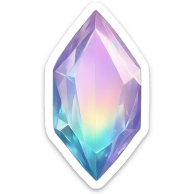 Pastel iridescent crystal sticker