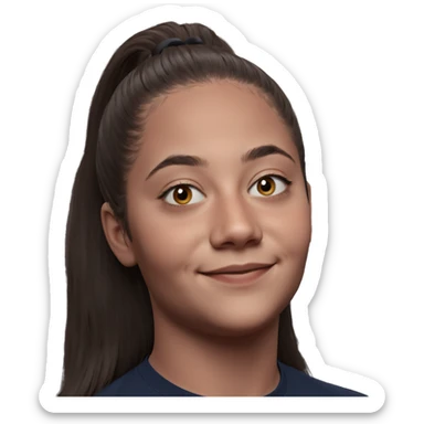 smiling boy with long hair sticker