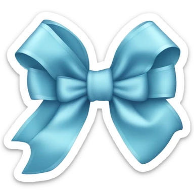 A light blue bow  sticker