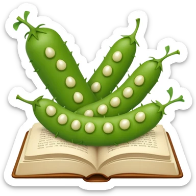 Book a teenie with some peas sticker