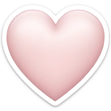 Really pale pink heart sticker