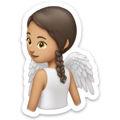 girl with angel wings on her back sticker