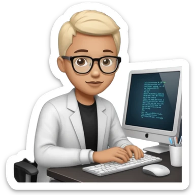 Black web developer  sticker