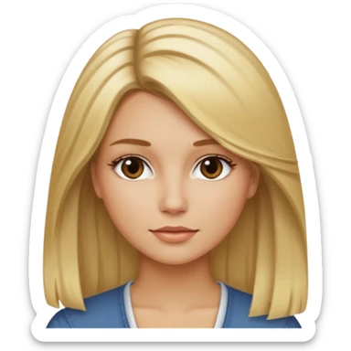 Tipos de rubio en mujer  con californianas  sticker