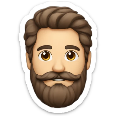 Masculino de piel morena con pelo lizo de 40 años con lente barba y bigote cuerpo en forma  sticker