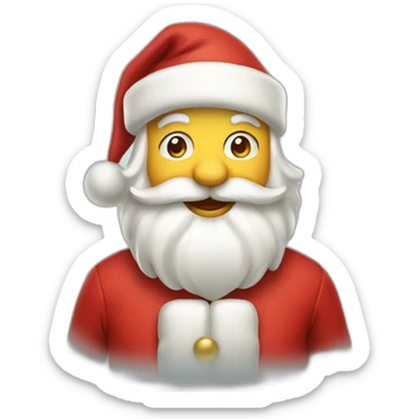 winking santa clauss sticker