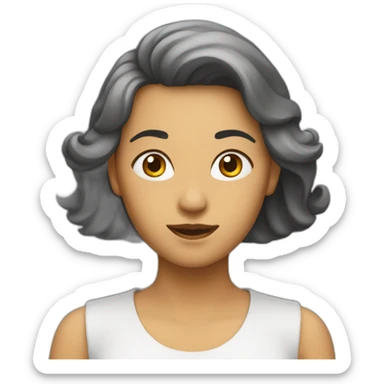 Femme qui regarde en l'air sticker