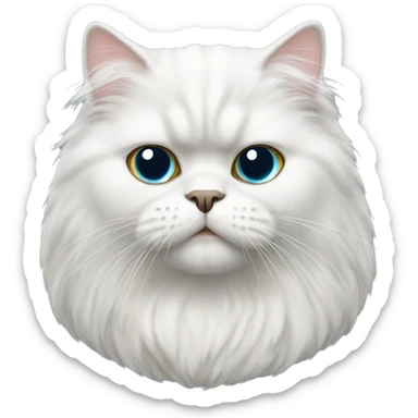 white persian cat sticker