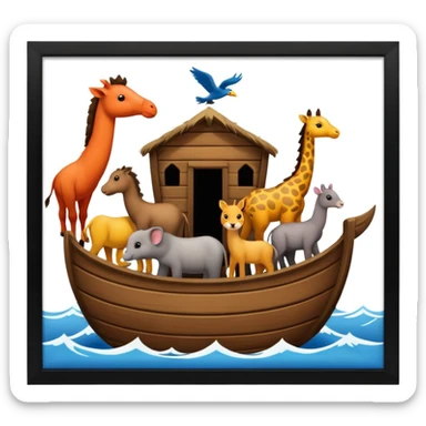 animaux dans arche de noe sticker