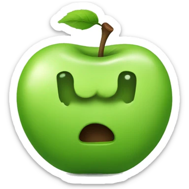 Green brat apple  sticker