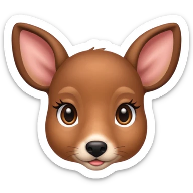 pretty doe with long eyelashes and puppy eyes sticker