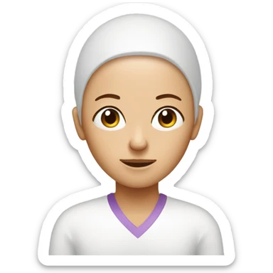 A person with cancer receiving chemo sticker