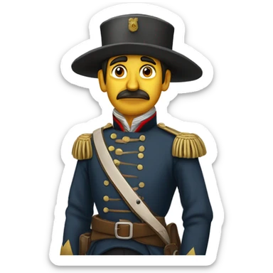 soldado que peleo en la batalla de junin de 1825 llamado "úsares de junin" sticker