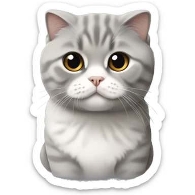 Scottish Fold gray Tommy Hilfiger sticker