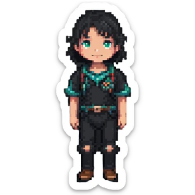 full body child human character sticker