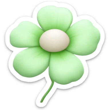 Pastel green flower sticker