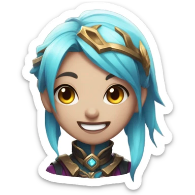 jinx from league of legends arcane sticker