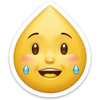smiling emoji and crying sticker