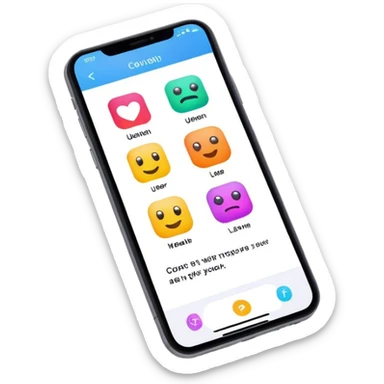 AI companion application on the phone  sticker