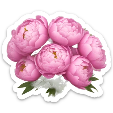bouquet of peonies sticker