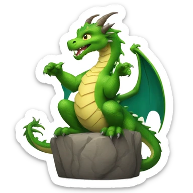 A captivating illustration of a dragon is seen giving the yes gesture with its claw. sticker