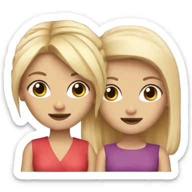 Blondie and brunette bestfriends sticker