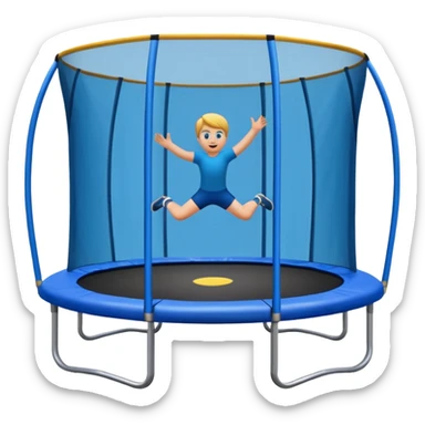 trampoline with safety net sticker