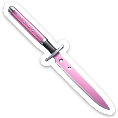 glitter pink knife sticker