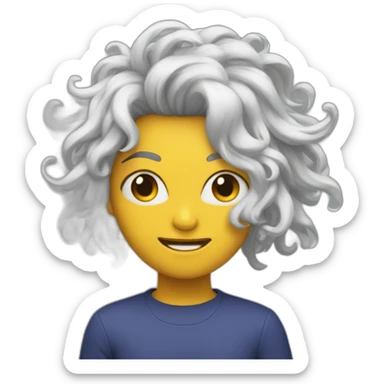 storm witha wig sticker