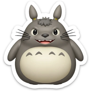Totoro as a pogchamp emoji sticker