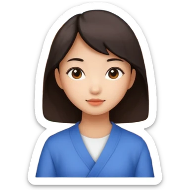 asian-style little city and small home sticker