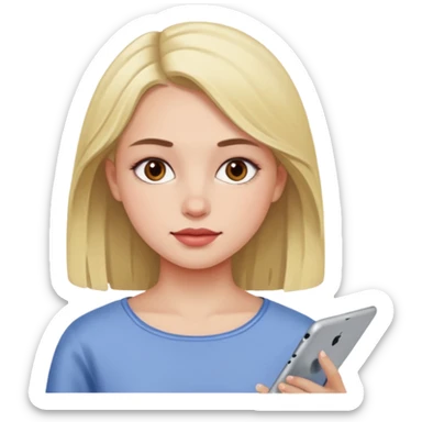 girls painting on ipad sticker