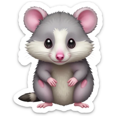 opossum, full body sticker