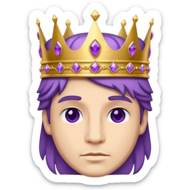 King – amethyst crown sticker