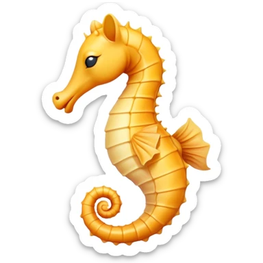 Meme-Worthy Cute Sleeping Sea Horse Portrait Emoji, Head resting peacefully with a contented smile, showcasing a slender, elegantly curved body with a softly coiled tail and eyes gently closed in serene slumber, Simplified yet adorably endearing features, highly detailed, glowing with a soft, drowsy aquatic light, high shine, relaxed and utterly lovable, stylized with an air of playful laziness, soft glowing outline, capturing the essence of a sleeping sea horse that feels destined to become the next viral icon of adorable rest! sticker