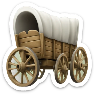 Oregon trail wagon sticker