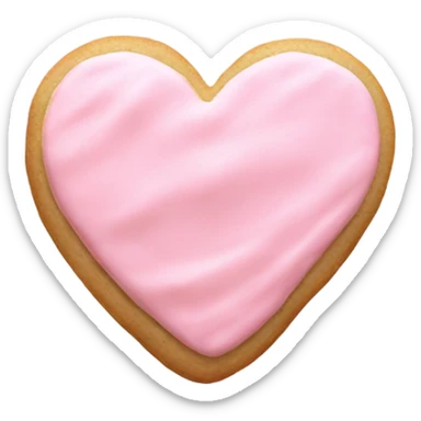 Pink frosting heart cookie sugar cookie coquette sticker