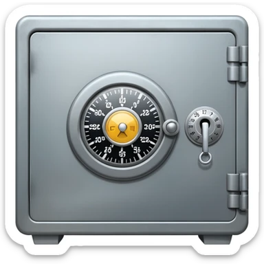 a safe or locker inside a vault sticker