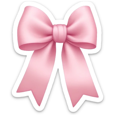 light pink bow on light pink bow sticker