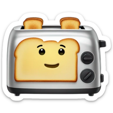 A toaster that is made of glass sticker