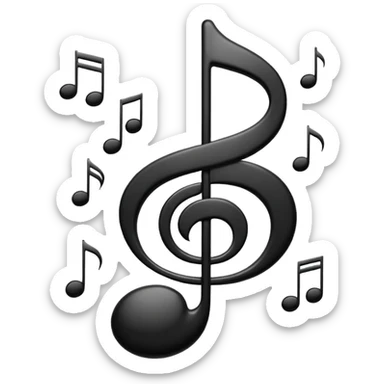 musical notes sticker