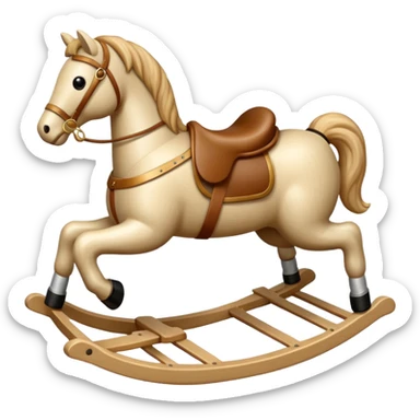 beige Rocking Horse sticker