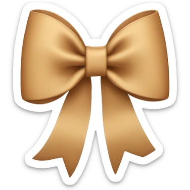 Tan bow sticker