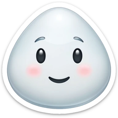 white gum drop sticker