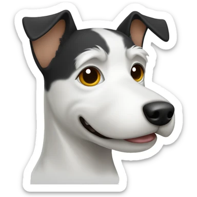 White terrier sticker