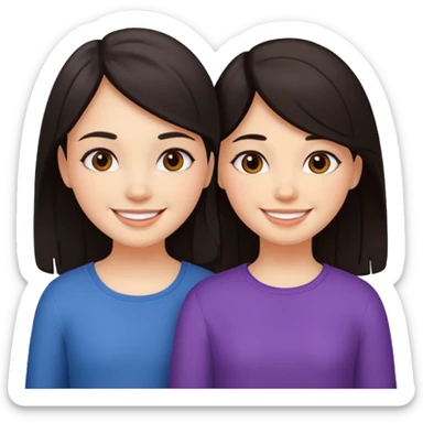 two--girls-best-friends-darkhair-darkhair sticker