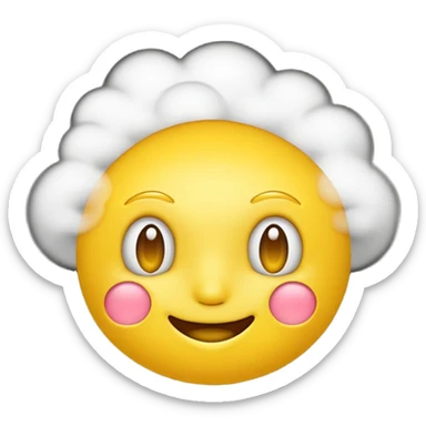 Mind blown yellow emoji  sticker