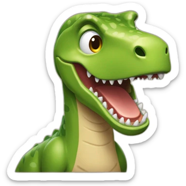 La tête d'un dinosaures qui rigole sticker